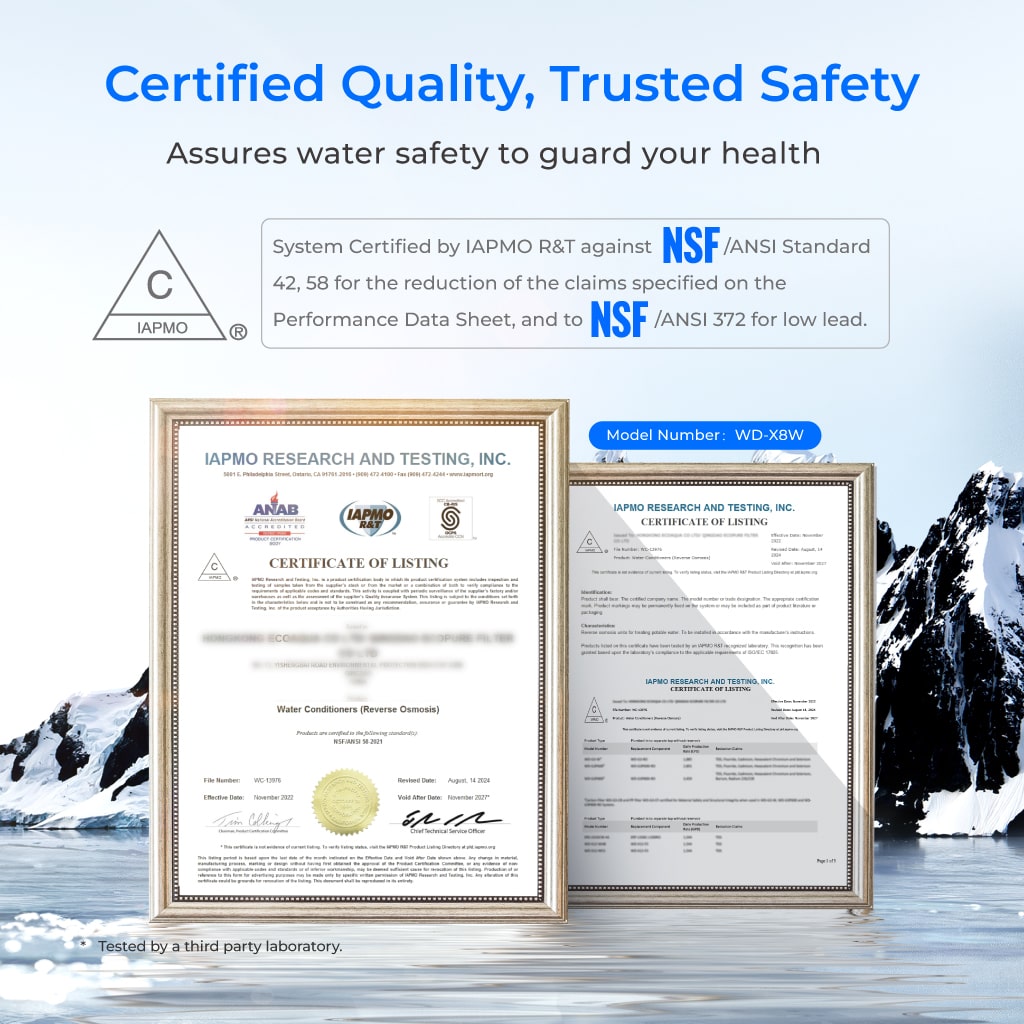 Waterdrop X Series Dual Flow Reverse Osmosis System, X8-PRO