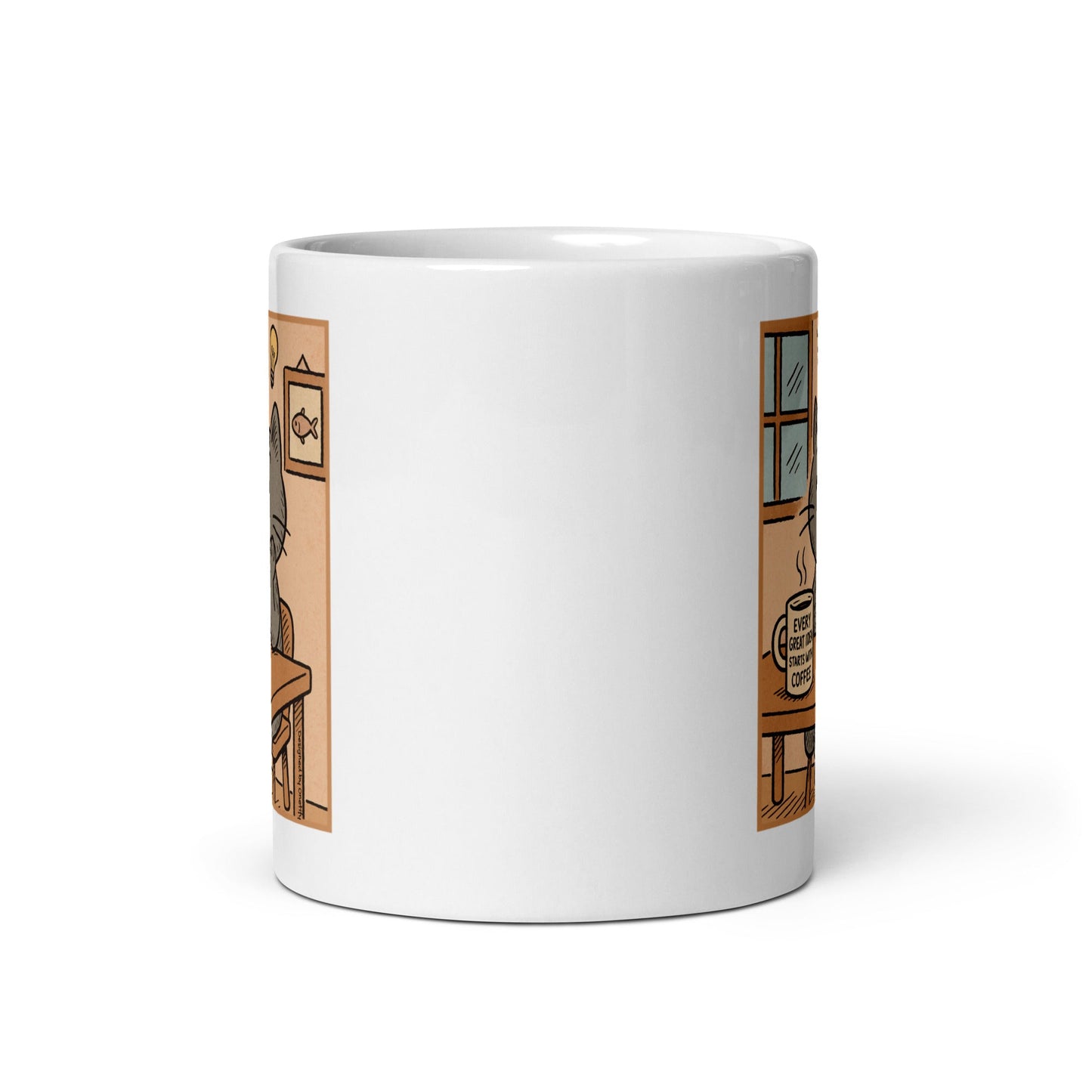 Great Idea's Start with Coffee Novelty Coffee Mug