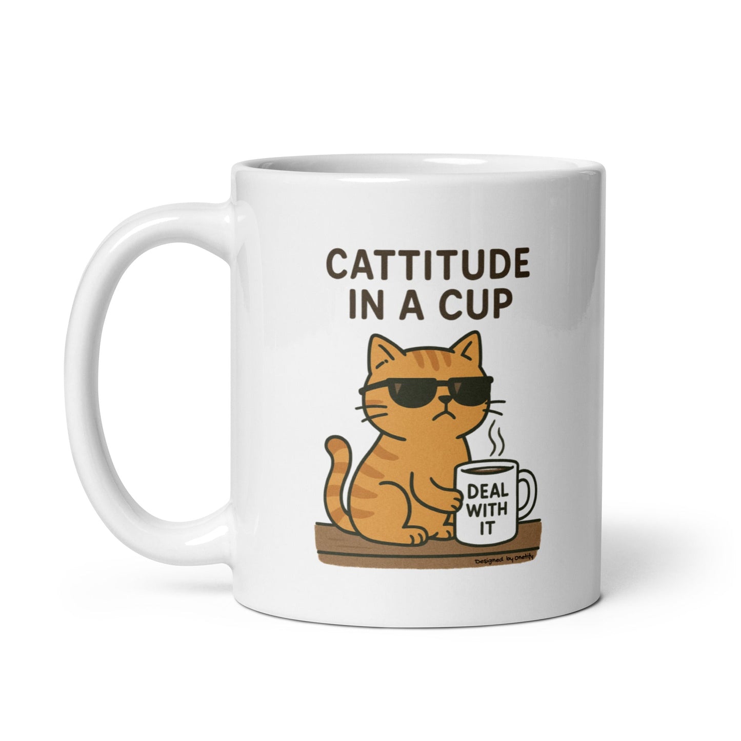 Cattitude in a Cup Novelty Mug 11 oz