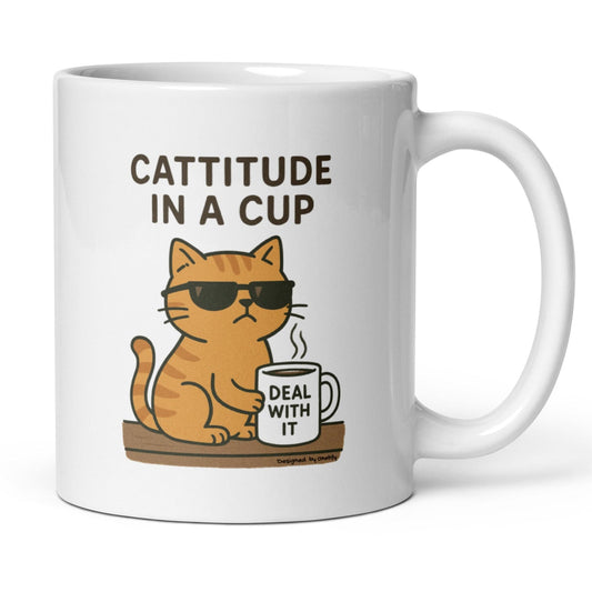 Cattitude in a Cup Novelty Mug 11 oz