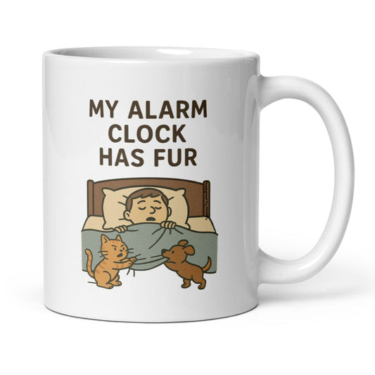 My Alarm Clock has Fur Novelty Mug 11 oz
