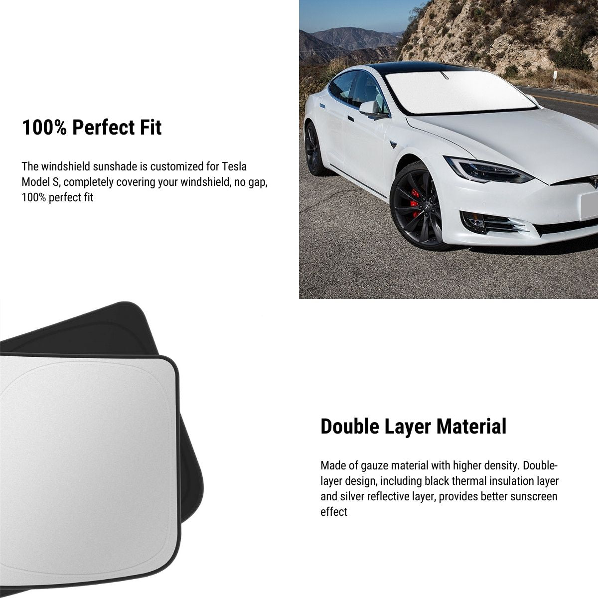 Windshield Sunshade for Tesla Model S