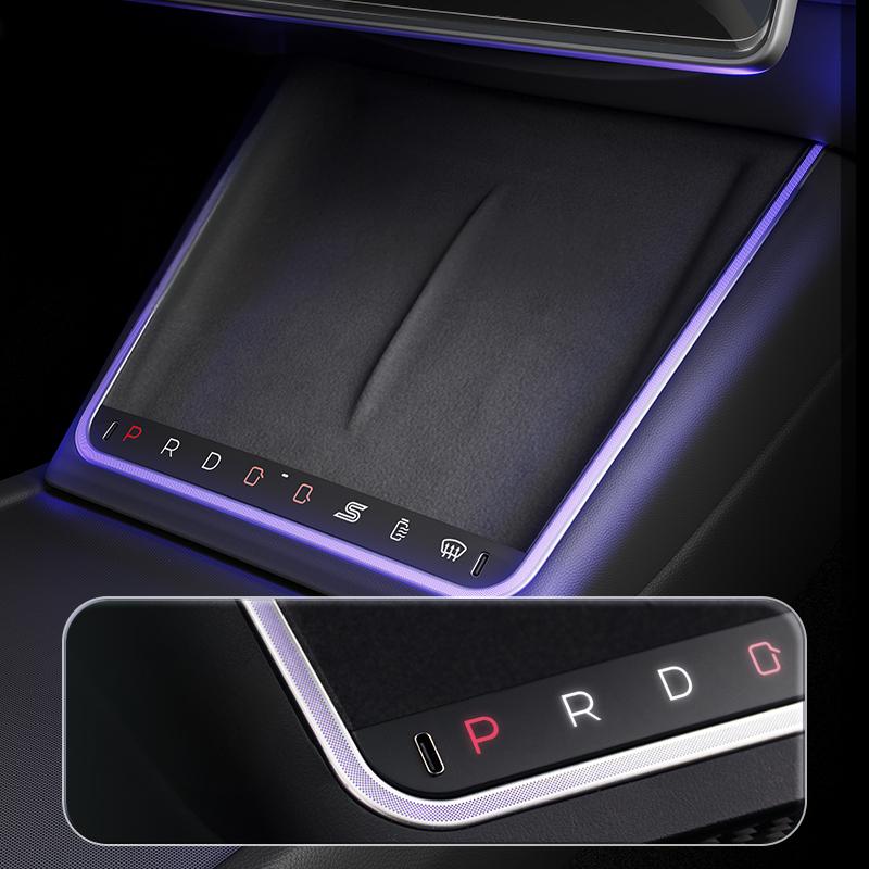 Wireless Charging Smart Button with Ambient Light for Model 3 Highland & New Model Y