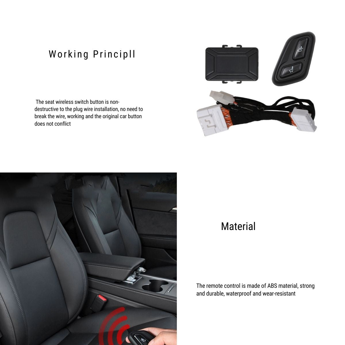 Wireless Passenger Seat Adjustment Buttons For Tesla Model 3/Y