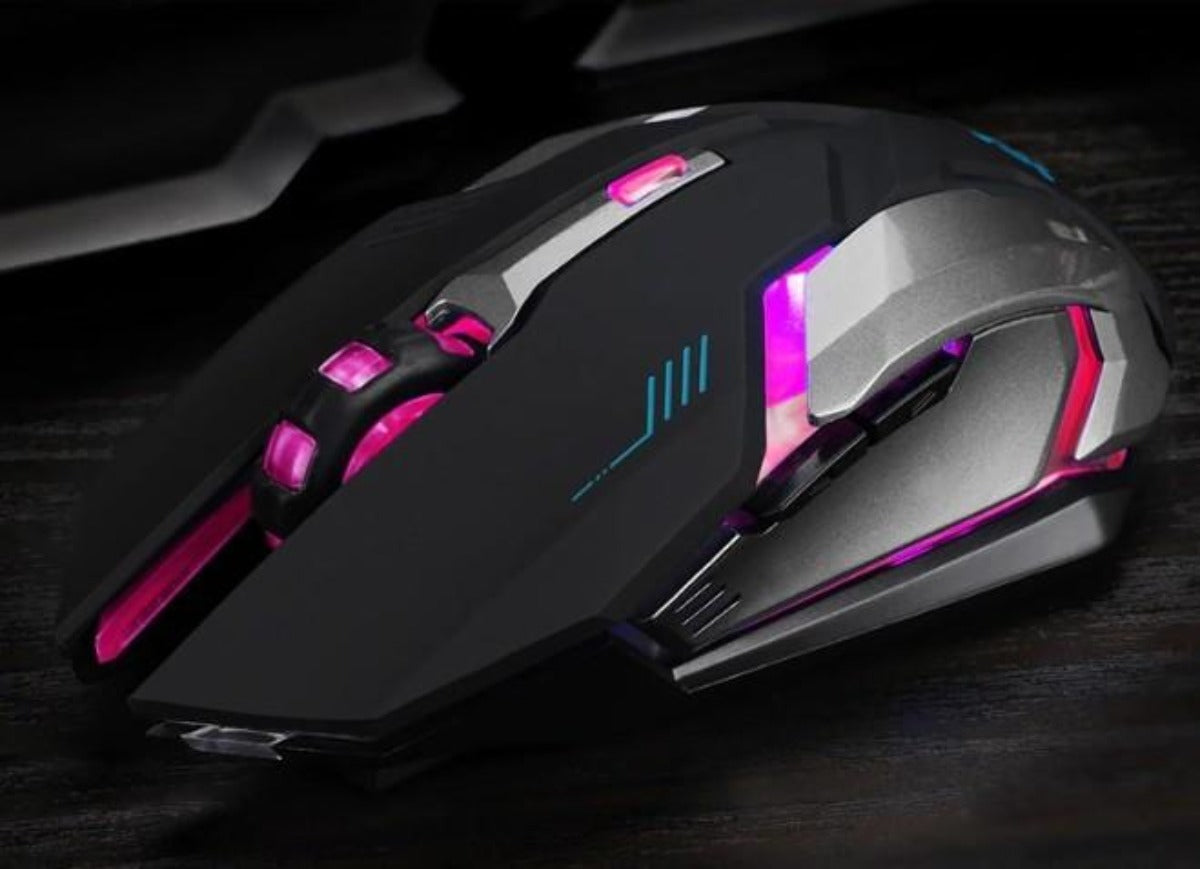 Dragon Stealth 7 Wireless Silent LED Backlit USB Optical Gaming Mouse