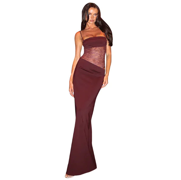 Transparent Mesh Lace Beach Dress