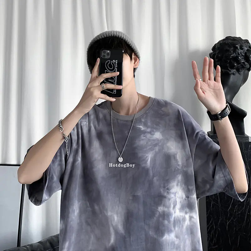 Chic Tie Dye T-Shirts for Men and Couples - Oversize Casual