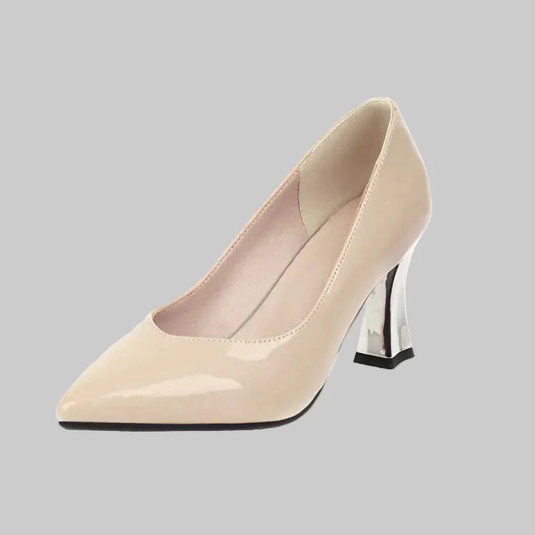 Pointed Toe Chunky Heel Shoes for Women